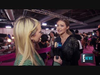 gigi hadid on vs return alongside kendall jenner sister bella   e red carpet award shows big ass