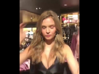 josephine at the victoria's secret store opening in hong kong