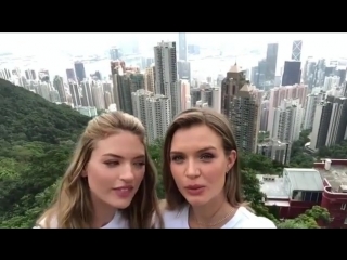 josephine and martha at the vs promo event - july 23, hong kong.