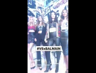 november 28 - josephine, jasmine, adriana and romy at the victoria's secretxbalmain launch event