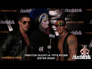 2012 hustlaball nyc trenton ducati tate ryder red carpet interview with sister roma daddy